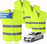 TK Gruppe Timo Klingler 4X Warnwesten ISO 20471 - Pannenweste 2026 Unfallweste Pkw Sicherheitsweste...