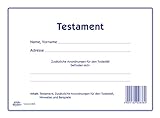 AVERY Zweckform 2838 Testament Vordruck-Set (220x163mm, 1 Testament und zusätzliche Anordnungen...