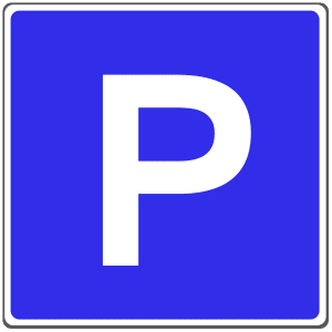 Verkehrszeichen 314: parken erlaubt