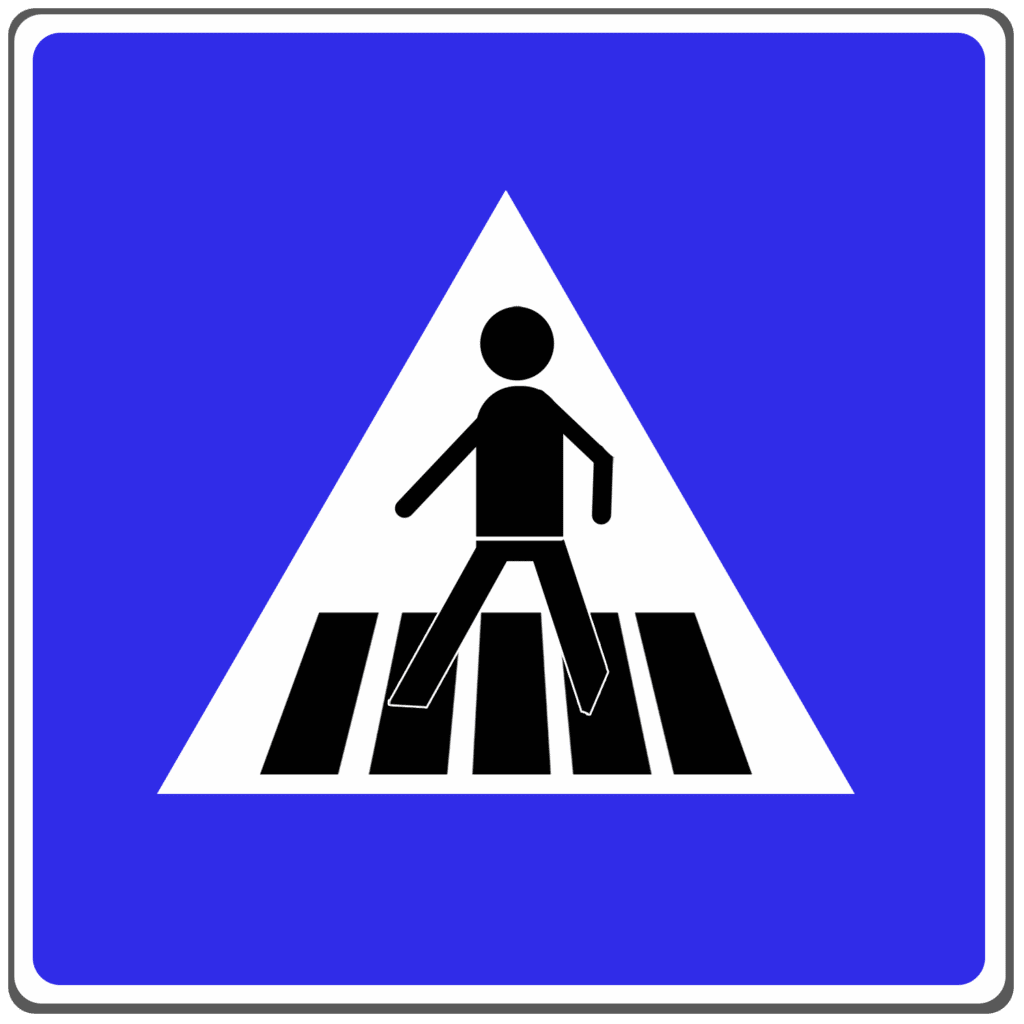 VZ 350: Fußgängerüberweg (Richtzeichen)