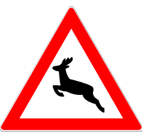 Verkehrszeichen 142: Wildwechsel