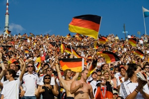 Für Veranstaltungen im Fußball ist das Public Viewing sehr beliebt.