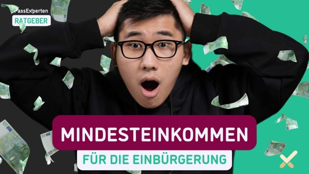 Dieses Video erklärt, was das Mindesteinkommen für die Einbürgerung ist.